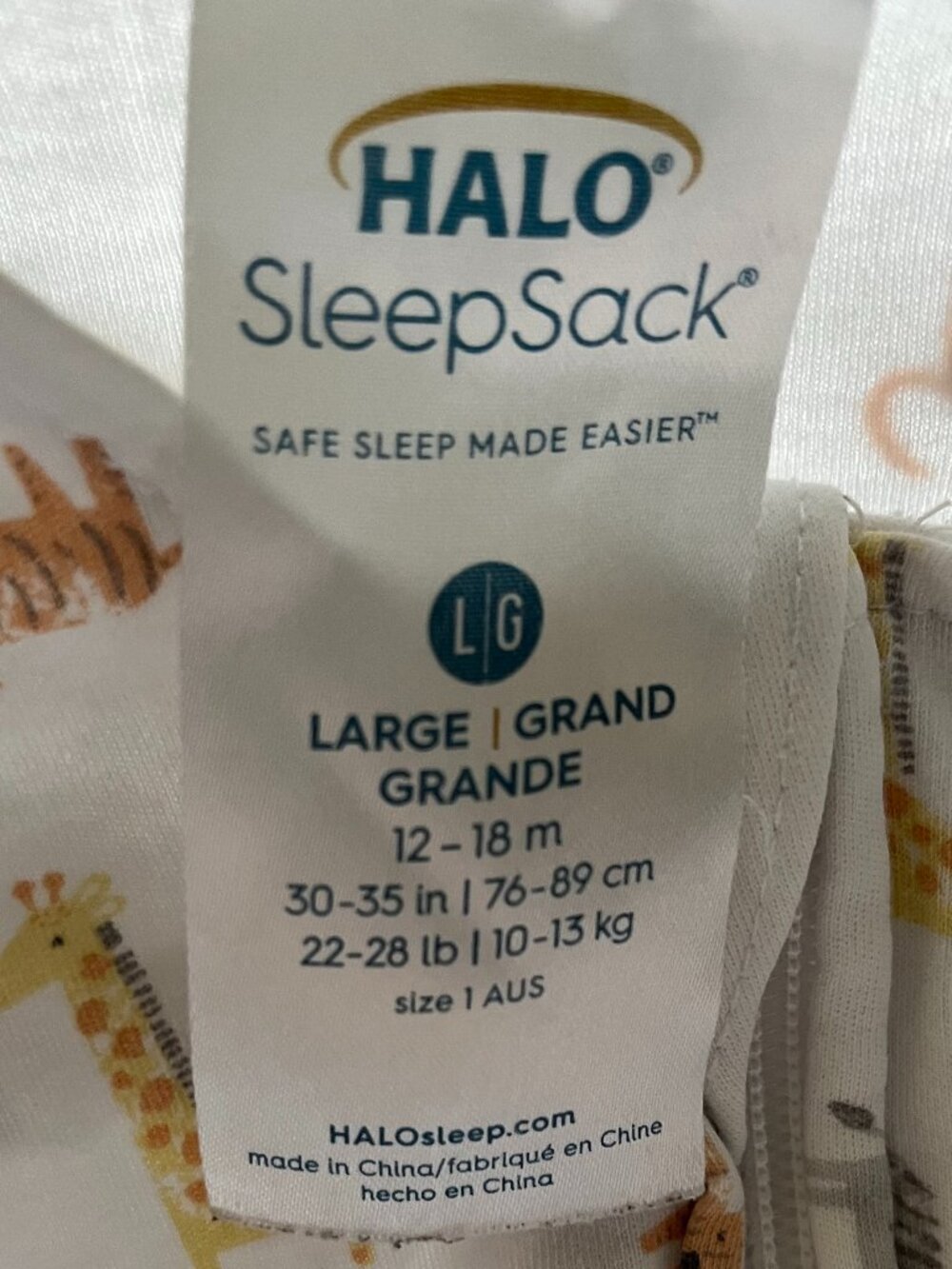 12-18 months Halo Sleep Sacks, Lot of 8, Large, Neutral Prints - Picture 5 of 11